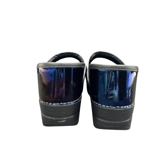 Dansko Professional Clogs Women's Patent Iridescent Blue Slip-Resistant, Sz 38 - Picture 5 of 10